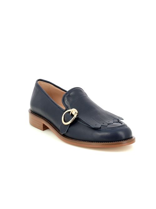 mocassino da donna in pelle blu LUCA GROSSI | H485MY